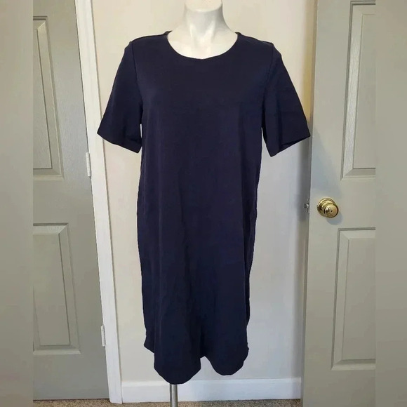 Eileen Fisher T-Shirt Side Zipper Short Sleeve Dress(M) - Picture 1 of 9